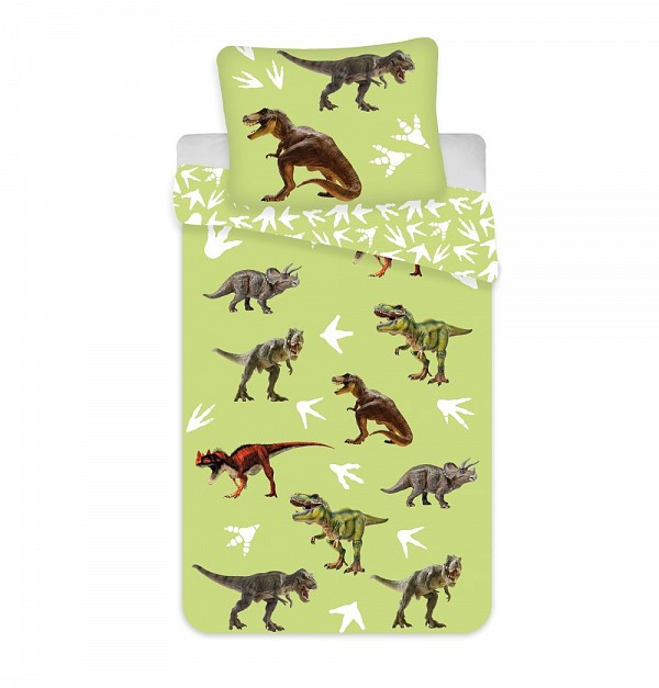 Dinosaur Green childrens bedding set 100×135cm, 40×60 cm