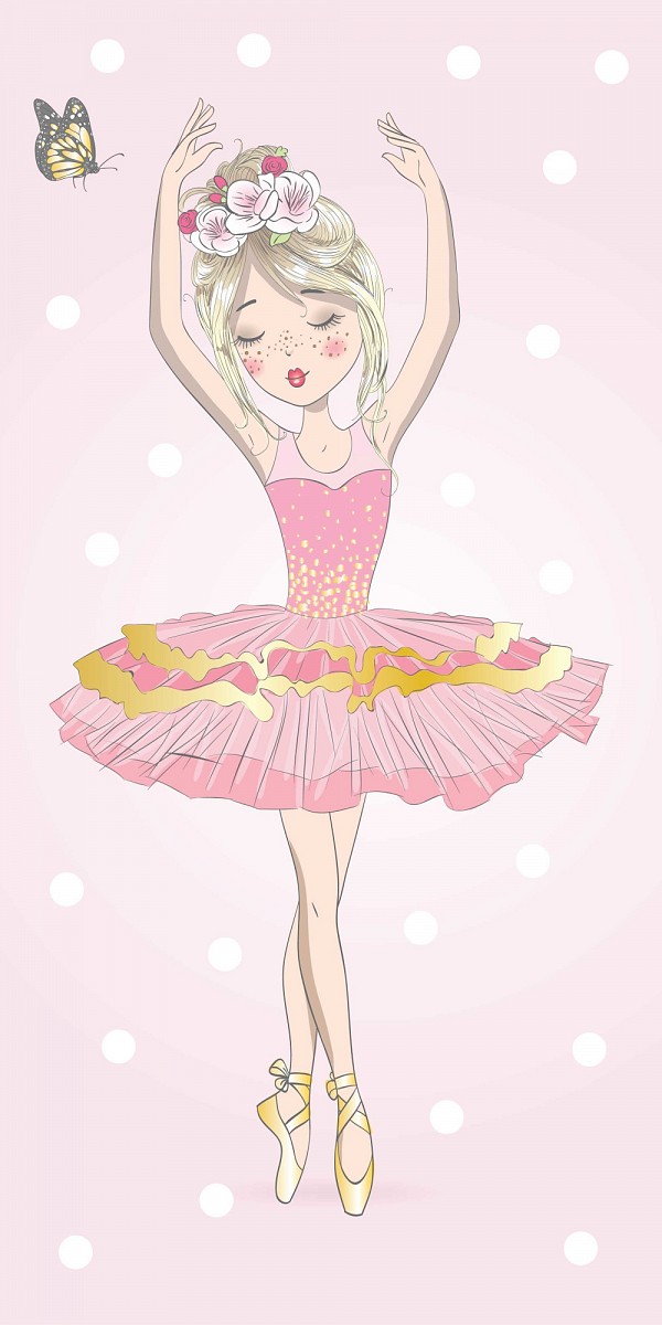 Ballet Ballerina bath towel, beach towel 70x140cm