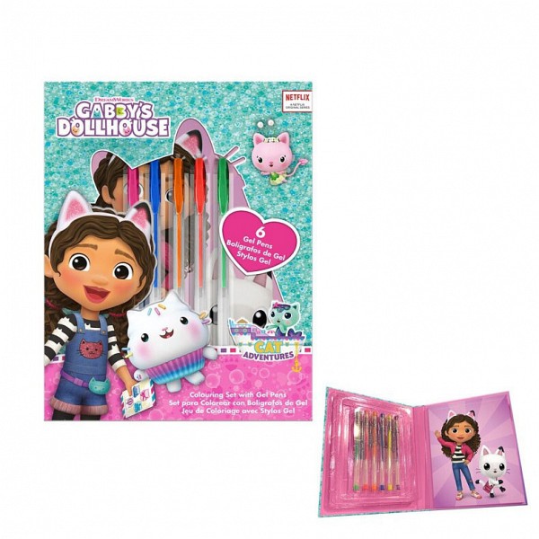 Gabbys Dollhouse Smoothie Land notebook + gel pen set