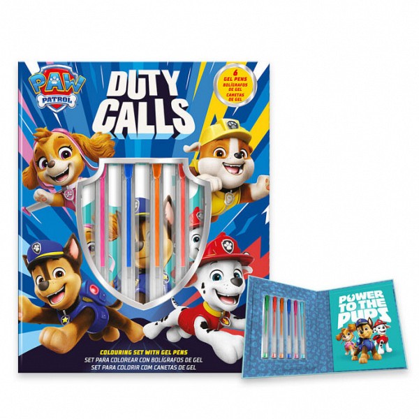 Paw Patrol Duty Calls notebook + gel pen set