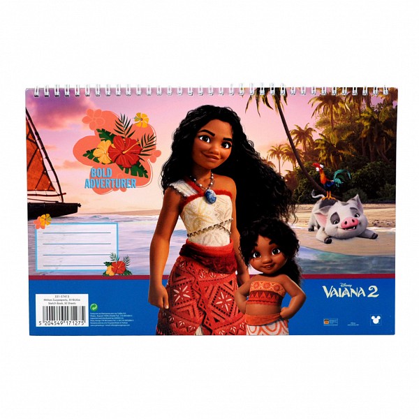 Disney Vaiana Big Sis A/4 spiral sketchpad, 30 sheets