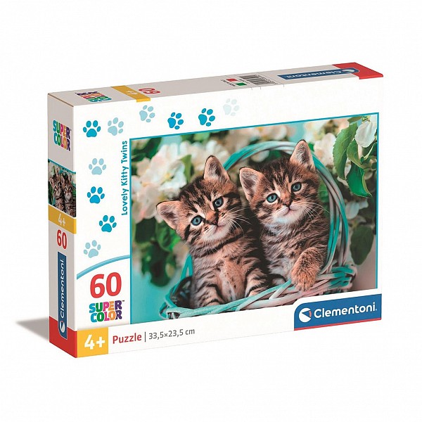 Cat Lovely Twins 60-piece Clementoni puzzle  CMC26599