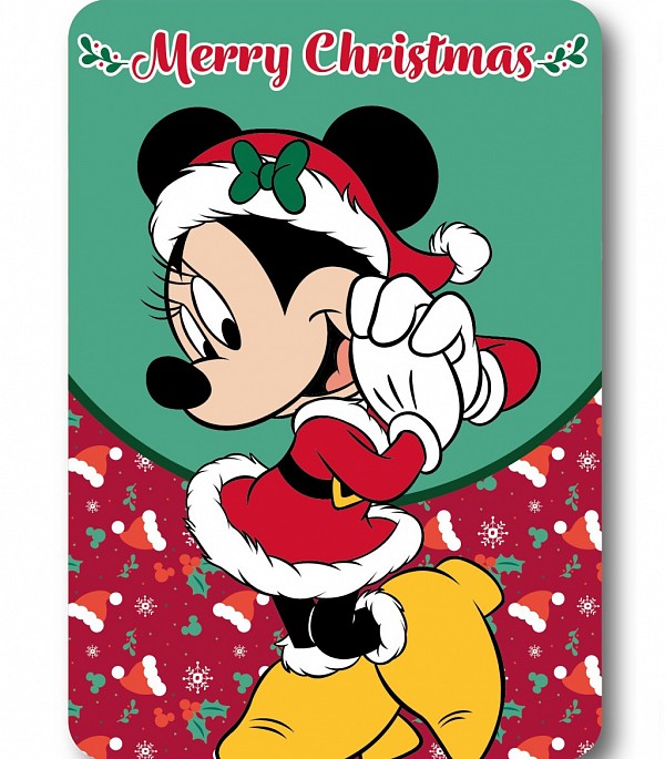 Disney Minnie  Merry Moments Christmas Polar Blanket 100x140cm