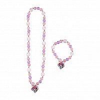 Disney Minnie  Bubble beaded necklace and bracelet set