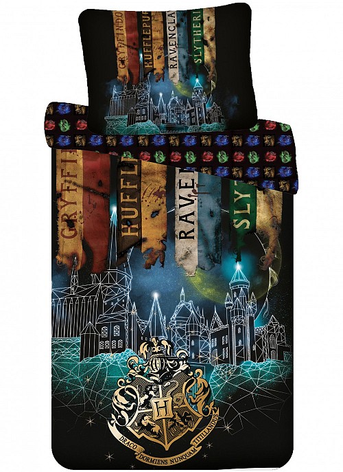 Harry Potter Starline bedding set Flags 140×200cm, 70×90 cm