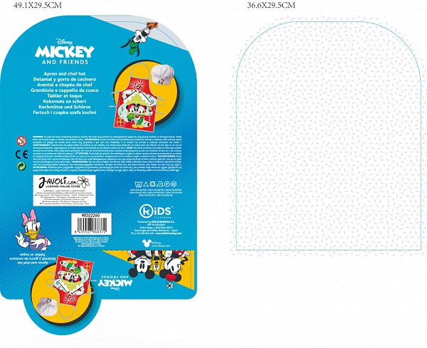 Disney Minnie  and Mickey Christmas Kid Apron 2 Piece Set