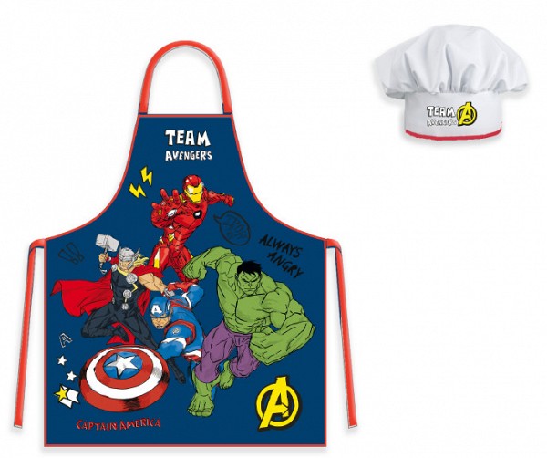 Avengers Always Angry kids apron 2-piece set