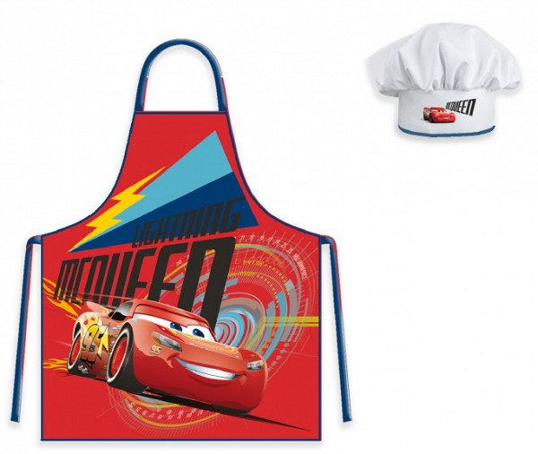 Disney Cars Lightning childrens apron 2-piece set