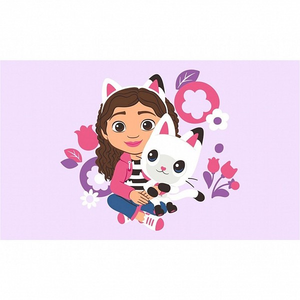 Gabbys Dollhouse Flowers hand towel, face towel, towel 30x50 cm