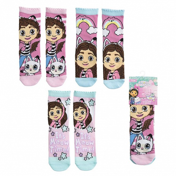 Gabbys Dollhouse Meow Time childrens socks 23-30