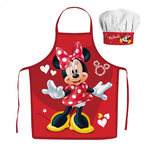Disney Minnie  Red Hearts 2-piece childrens apron set