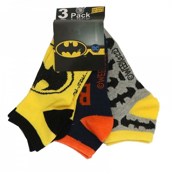 Batman childrens invisible socks 23-34