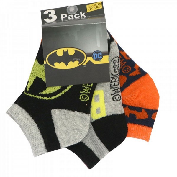 Batman childrens invisible socks 23-34