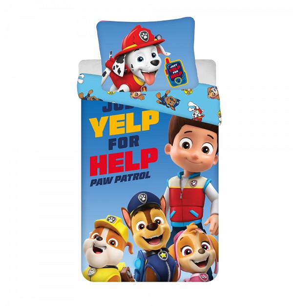 Paw Patrol Yelp bedding cover 140x200 cm, 70x90 cm