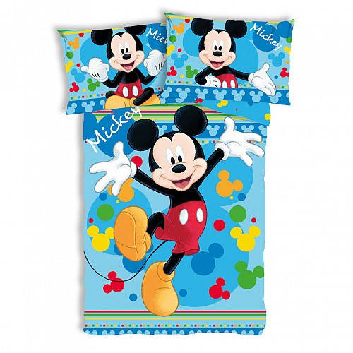 Disney Mickey Joyful children's bedding set 100×135 cm, 40×60 cm