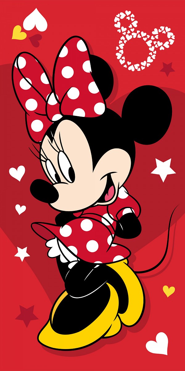 Disney Minnie  Pretty in Red bath towel, beach towel 70x140cm
