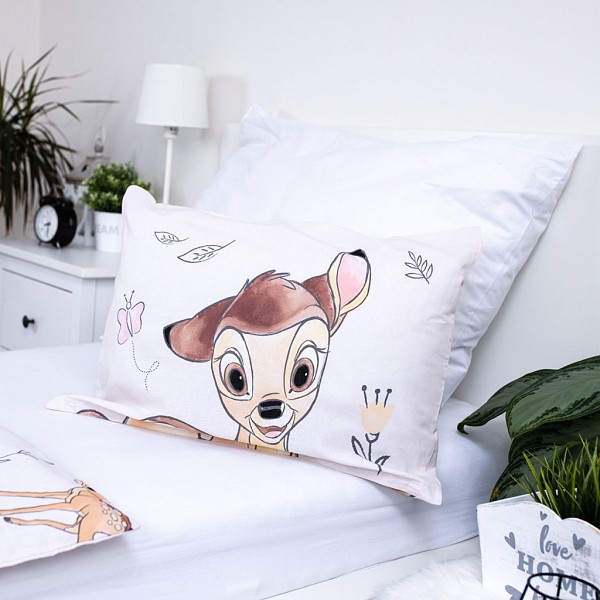 Disney Bambi Beige childrens bedding cover 100×135cm, 40×60 cm