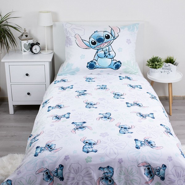 Disney Lilo and Stitch Ohana White bedding cover 140×200cm, 70×90 cm
