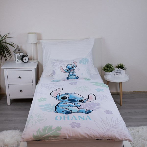 Disney Lilo and Stitch Ohana White Childrens bedding set 100×135 cm, 40×60 cm