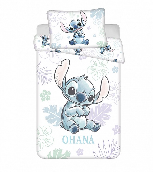 Disney Lilo and Stitch Ohana White Childrens bedding set 100×135 cm, 40×60 cm