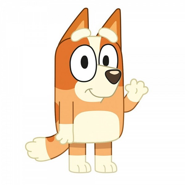 Bluey Bingo shaped cushion, decorative pillow 21x31 cm