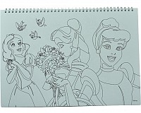 Disney Princess Spring A/4 spiral sketchbook with 40 sheets and stickers