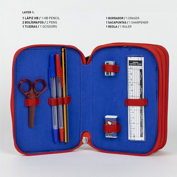 Spiderman Whats Up 3-tier filled pencil case