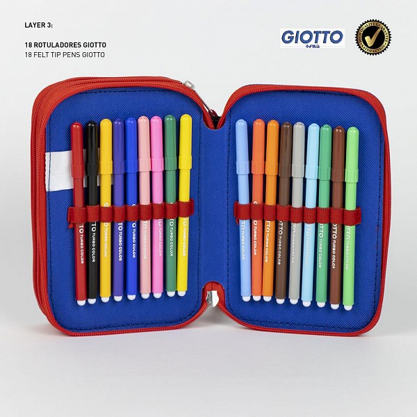 Spiderman Whats Up 3-tier filled pencil case