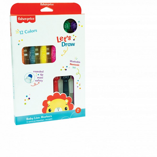 Fisher-Price Lets Draw washable markers 12 pieces