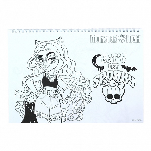 Monster High Crew A/4 spiral sketchbook with 40 pages and stickers