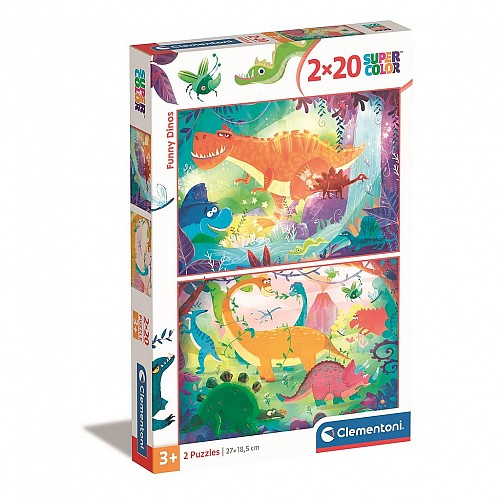Dinosaur Funny 2x20 pieces puzzle Clementoni  CMC24755