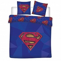 Superman Blue double, double duvet cover 240×220cm, 65x65 cm
