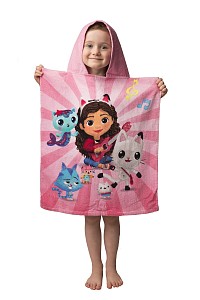 Gabbys Dollhouse Guitar beach towel poncho 50x115 cm