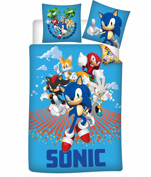 Sonic the Hedgehog Always Running Children's bedding 100×135 cm, 40×60 cm