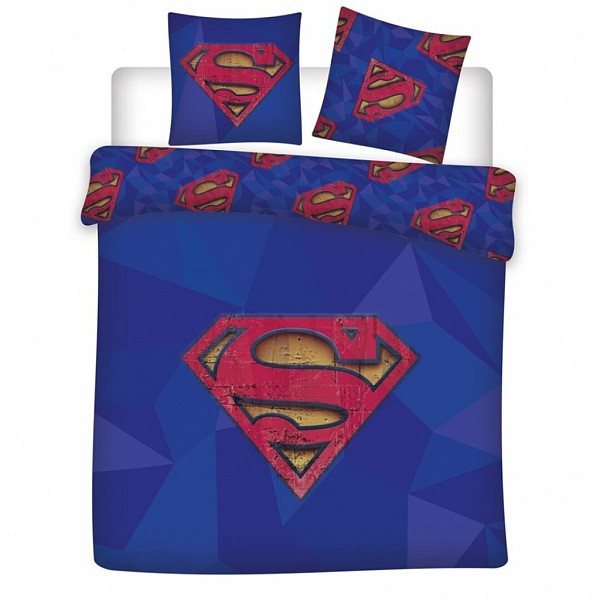 Superman Blue double, double duvet cover 240×220cm, 65x65 cm