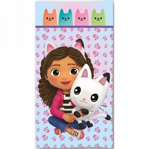 Gabbys Dollhouse Paw bath towel, beach towel 70x140cm (Fast Dry)