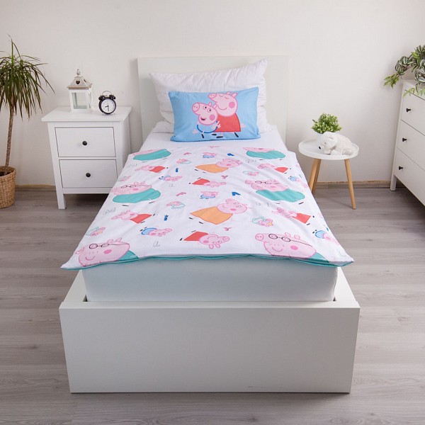 Peppa Pig Big Pig Family kids bedding set 100×135cm, 40×60 cm