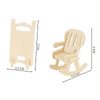 Wooden doll furniture set 34 pieces 23542